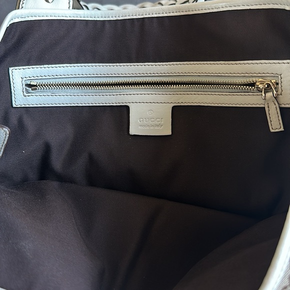 Authentic Gucci Canvas Signature Logo Braided Leather Straps Pelham Shoulder Bag - Picture 6 of 10